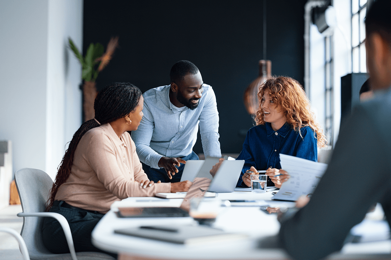 People working in an office